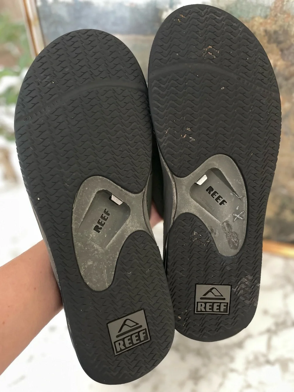 REEF Fanning Bottle Opener Sandals Flip Flop Gray Mens Size 13